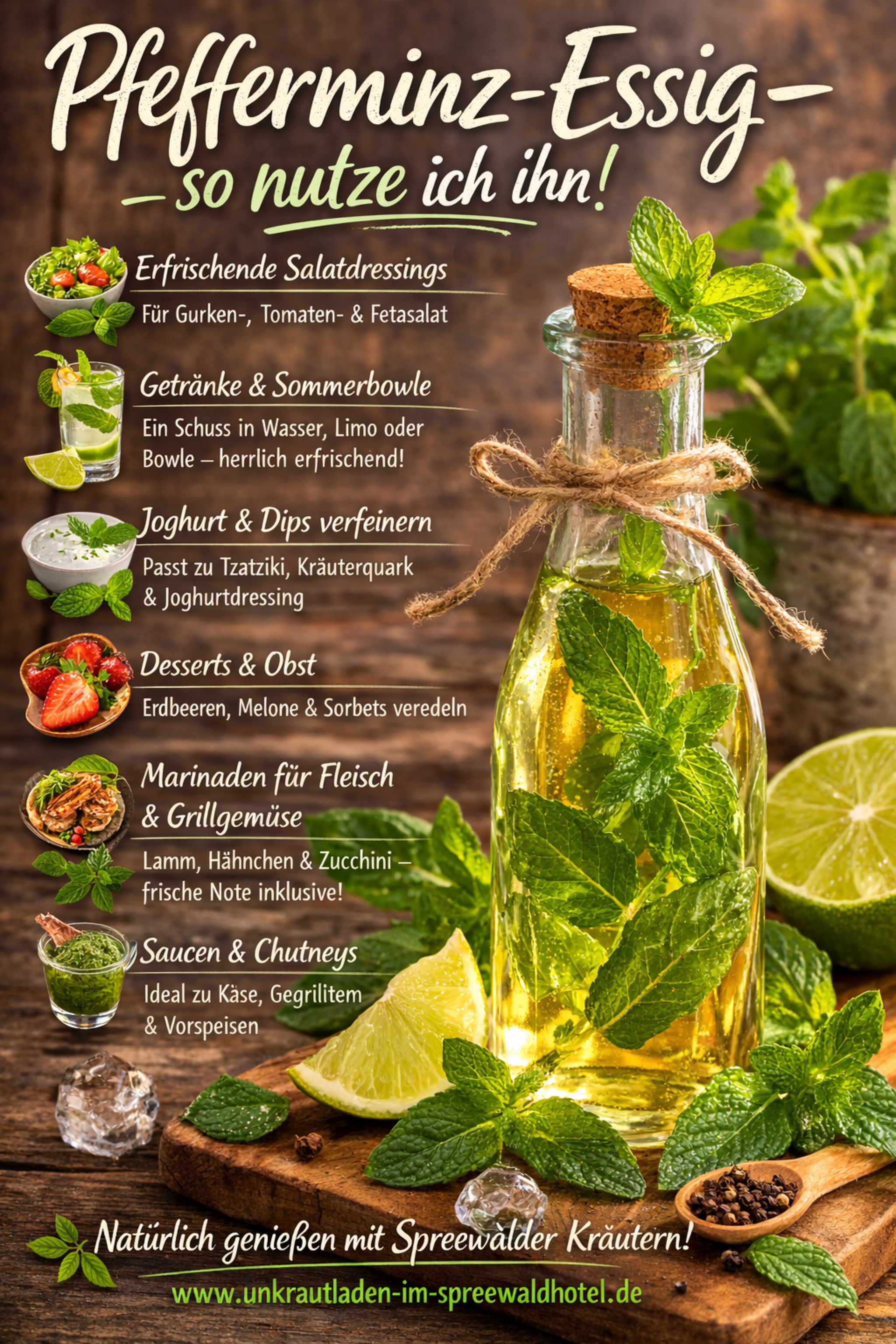 Pfefferminz-Essig nutze ich für: